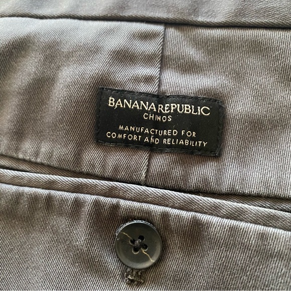Banana Republic Men’s 36x34 (Actual 36x31.5) Fulton Skinny Chino Pants Gray - Picture 10 of 13